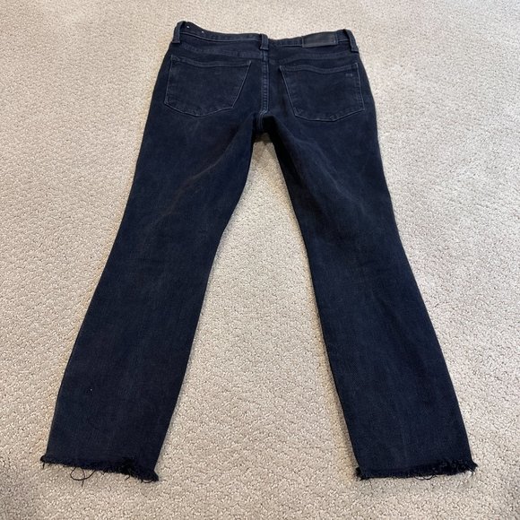 Madewell Jeans 10" High-Rise Roadtripper Skinny Boho Black Distress Sz 26P K9922 - Picture 12 of 15